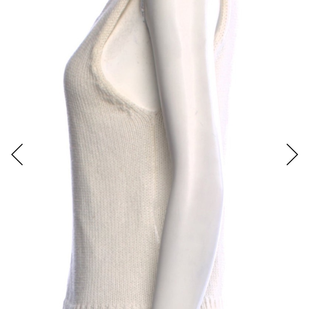 Anine Bing Cream V-Neck Tank Top - Picture 2 of 7